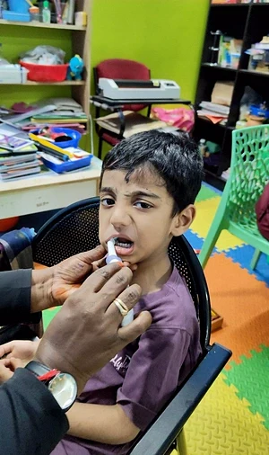 Speech Therapy activity at Apple Valley Special School