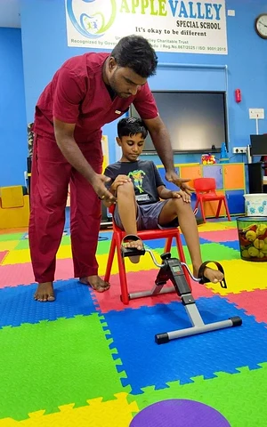Physiotherapy activity at Apple Valley Special School