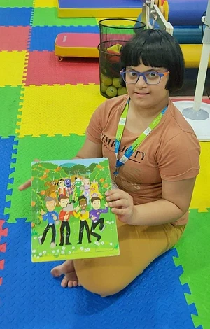 Painting Therapy activity at Apple Valley Special School