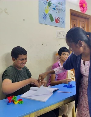 Music Therapy activity at Apple Valley Special School