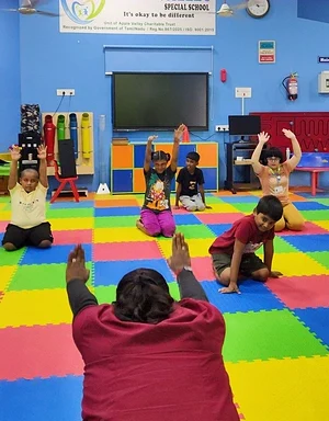 Yoga Therapy activity at Apple Valley Special School